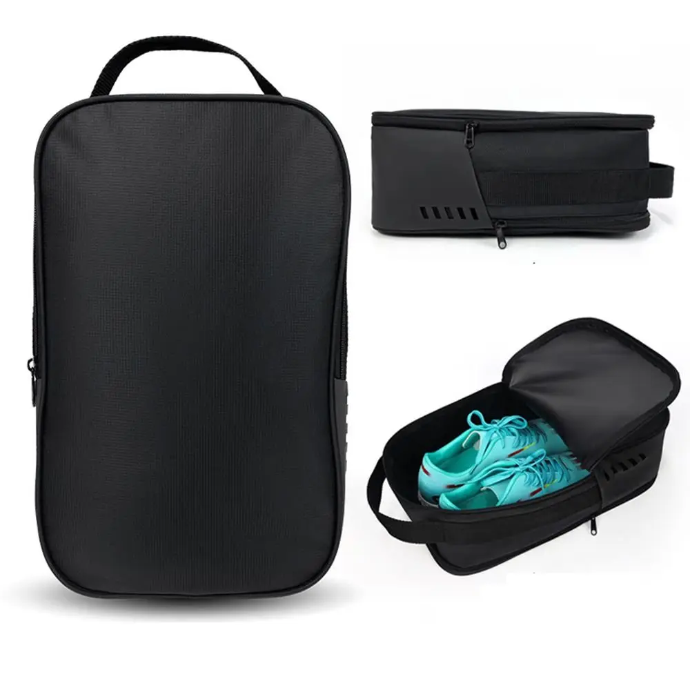 

Convenient Large Capacity Shoe Storage Bags Waterproof Portable Sneaker Bag Black Zipper Shoes Organizer Clothing Bag