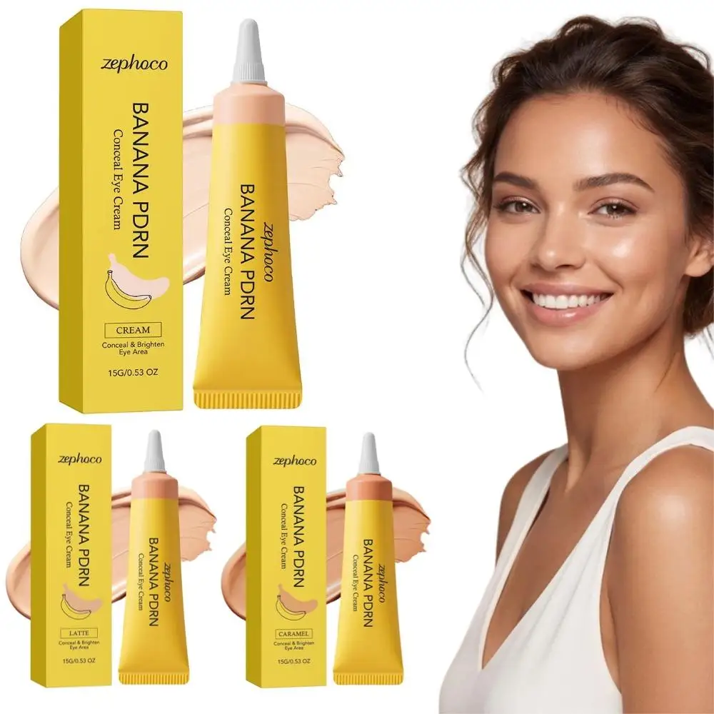 15g Dark Circles Banana PDRN Concealer Cover Blemishes Eye Brightener Non-sticky Under-Eye Concealer Moisturizer Eye Care Cream