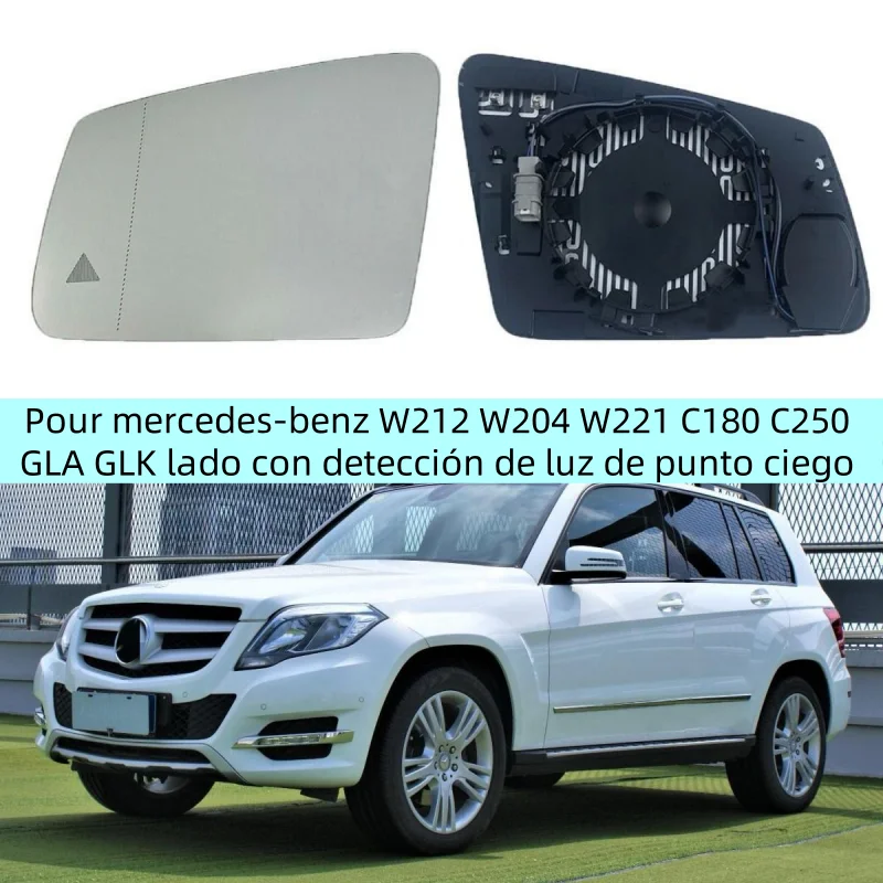 

Pour mercedes-benz W204 W212 W221 C180 C250 GLA GLK lado con detección de luz de punto ciego distancia ayudar espejos de coche