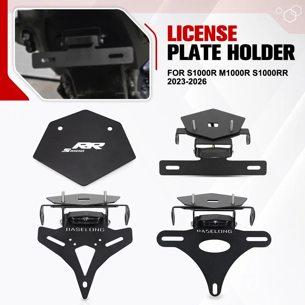 

FOR BMW M1000R/S1000RR/M Sport/S1000R/Sport/M Sport 2023-2024-2025-2026 Motorcycle Licence Plate Holder Number Parts Tail Tidy