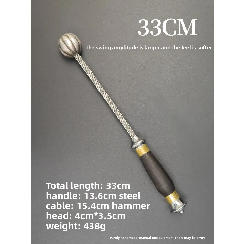 33CM 304 Stainless Steel Soft-handle Hammer Outdoor Meteor Golden Melon Vehicle Self-defense Window Break Safety Outdoor Tools