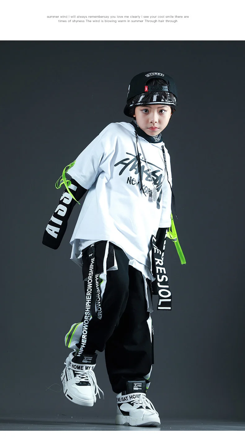 Suit Girls Boys Handsome Hiphop Boy Jazz Dance Costumes Boys Hip Hop Beautiful Fashion Costumes Kids Outfit Cos Children\'s Dance