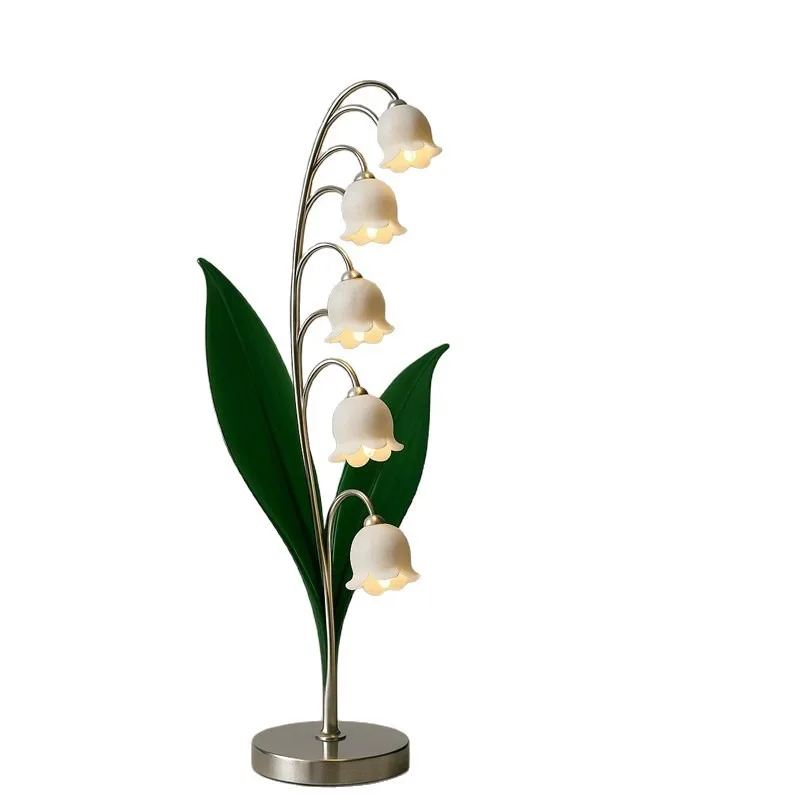 Pastoral flower desk lamp Student dormitory desktop night light