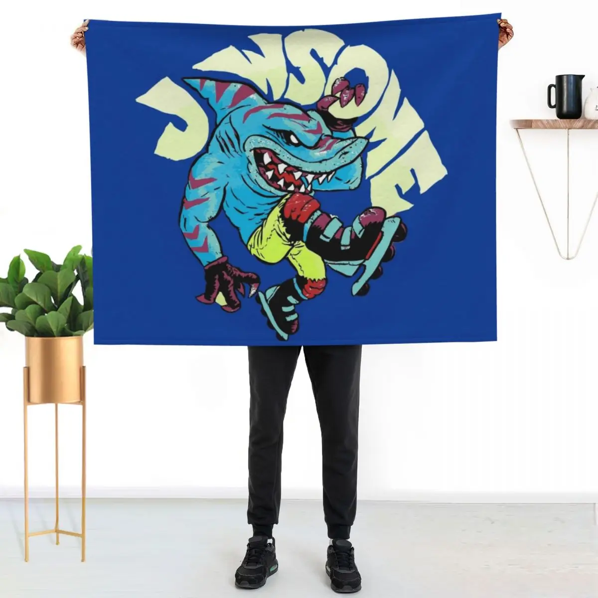 Shark Pun Throw Blanket Soft Big Picnic Thermal Designers Decorative Sofa Blankets For Bed Blankets