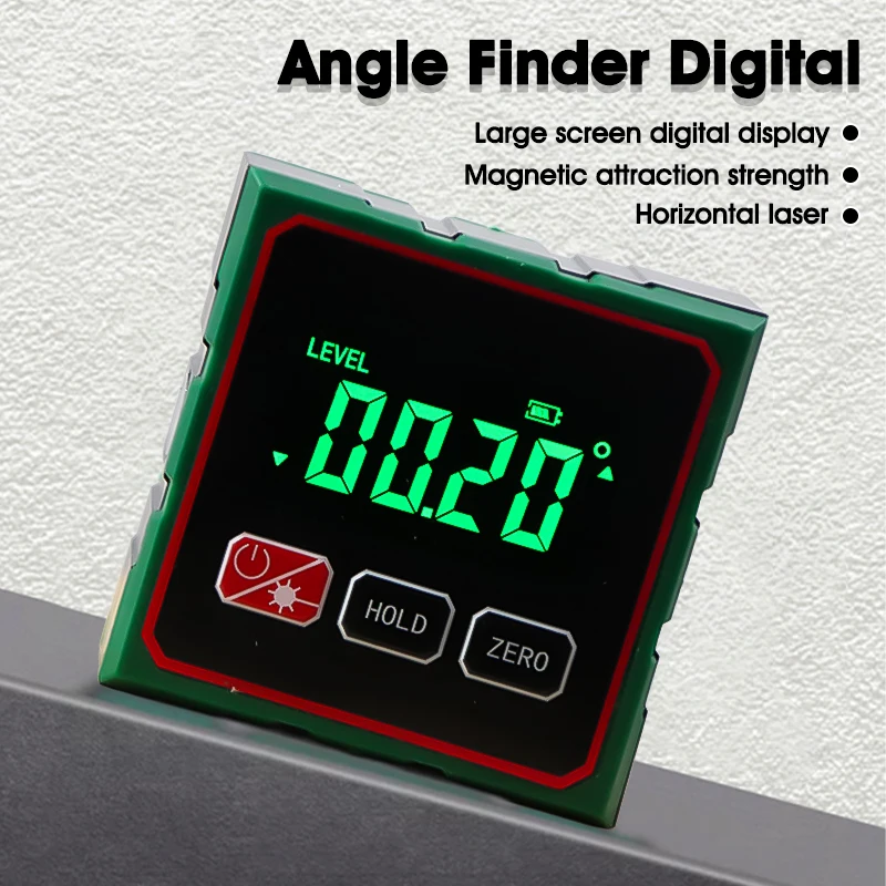 مقياس زاوية رقمي مغناطيسي مقياس الميل الإلكتروني الاحترافي USB قابل للشحن مقياس الميل زاوية مكتشف
