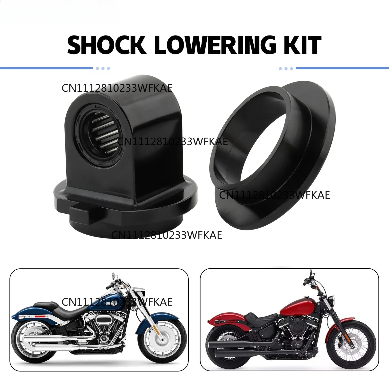 Shock Lowering Kit Fits For Harley Softail Models FXBB Low Rider FXLR FLSL FXST Without Remote Pre-load Adjuster