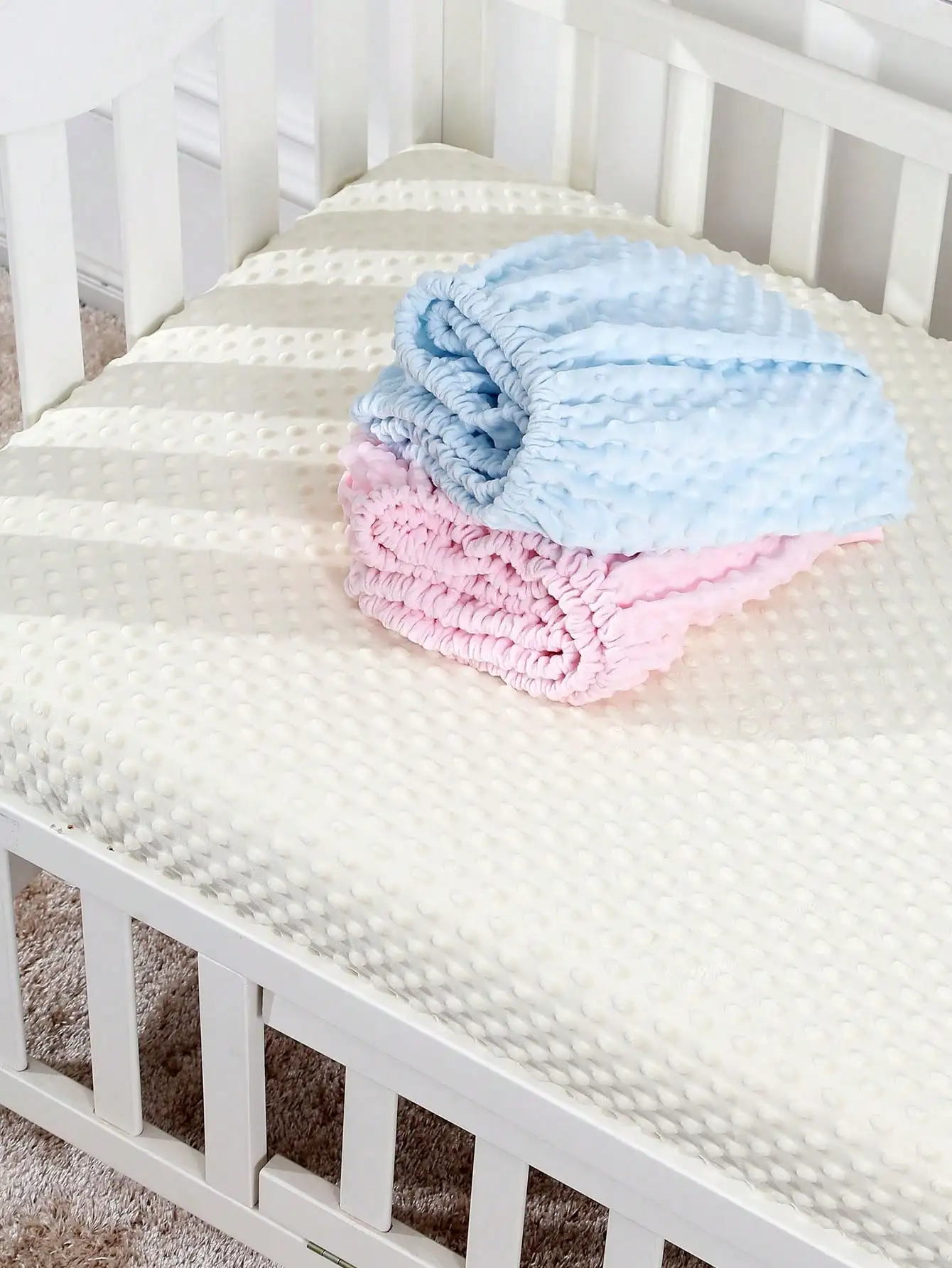 Lençol de veludo para berço infantil, capa de colchão adequada para cama de bebê padrão, lençol super macio 51,18x27,56x5 pol./132*72cm, 1 peça