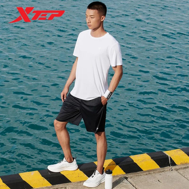 Xtep Summer Sports Sets Men's Basketball Running Shorts And T-Shirt  Fitness Quick-drying Comfortable Sportswear 879229410252