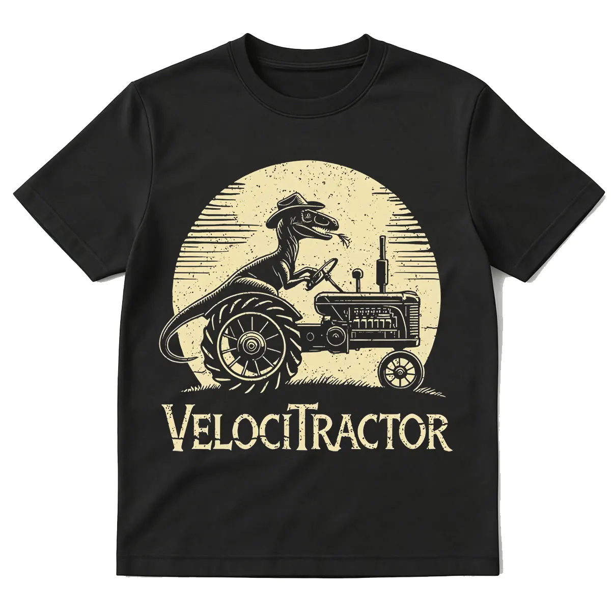 Camiseta gráfica engraçada VelociTractor, roupas masculinas e femininas, moda Harajuku, camisetas de algodão, casual, oversized, manga curta