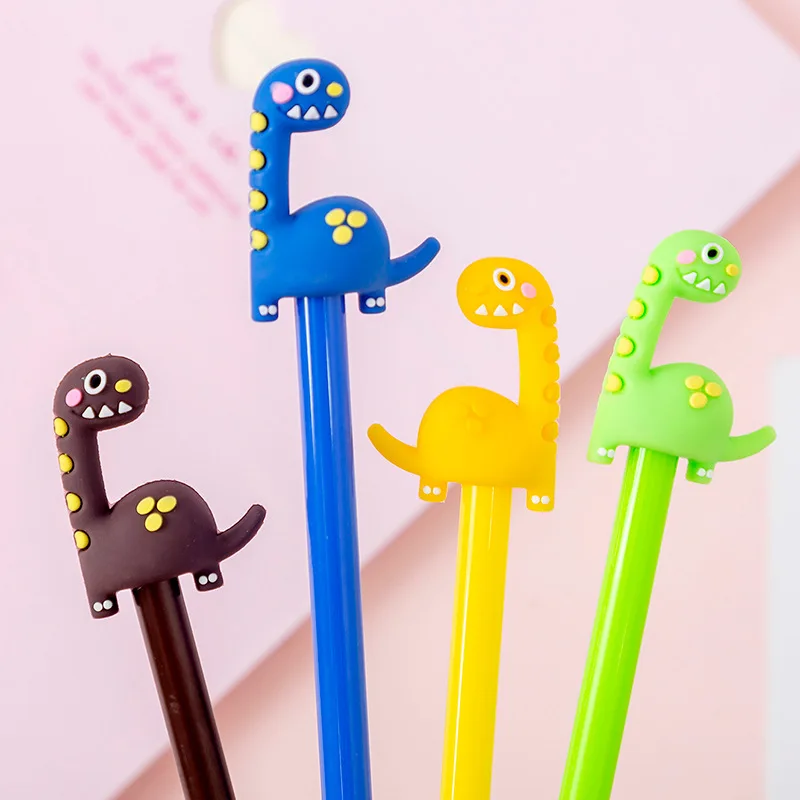 

36 Pcs Wholesale Creative Dinosaur Cartoon Pen Black 0.5mm Student Wholesale Student Stationery Gifts Kawaii School Supplies