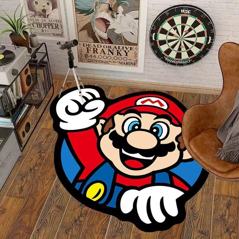 

Cartoon Anime Super Marioed Large Area Carpet Irregular Marioed Bros Mushroom Lounge Rug Gaming Chair Mat Bedroom Home Decor