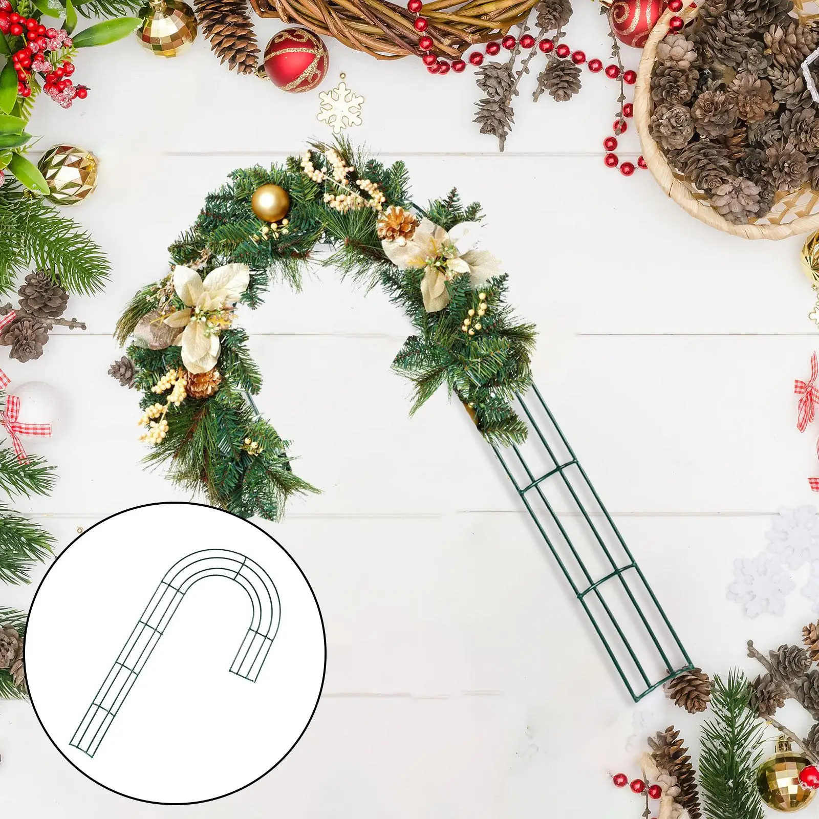 Wire Wreath Frame Wreath Hoop for Christmas Thanksgiving DIY Crafts Supplies