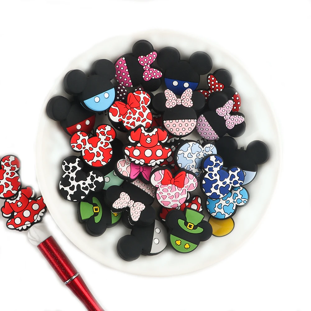 5/10pcs New Mini Mouse Silicone Beads For Jewelry Making DIY Pacifier Chain Necklace Bracelet Decorations Jewelry Accessorie