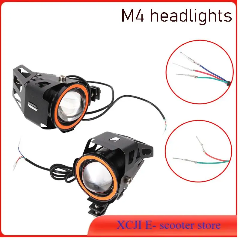 

Светодиодный электрический скутер «Ангельские глазки» для мотоцикла Светодиодная вспомогательная лампа U7 Прожекторы для фар Мотоциклетные фары Супер яркие 125 Вт