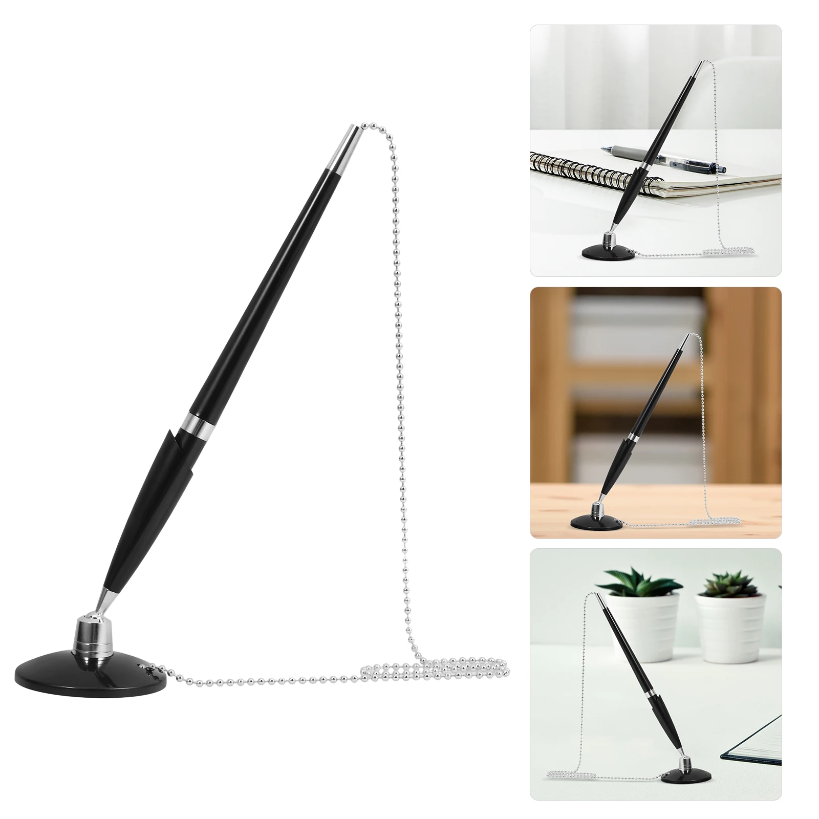 قلم حبر جاف احترافي مع حامل حبر مقاوم للاهتراء، قلم توقيع سطح المكتب طويل الأمد لاستخدام عداد بنك المكتب #4