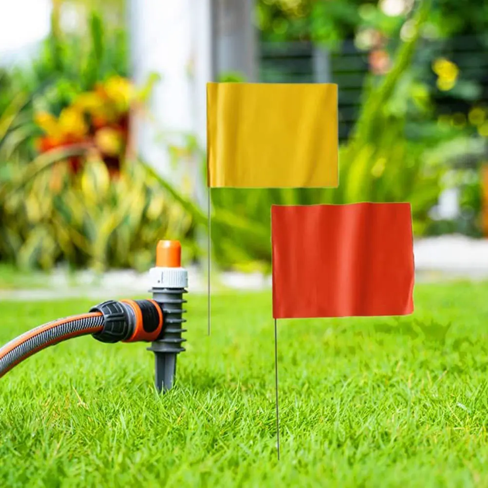 

10 Pcs Colorful Marking Flags Sturdy Bamboo Pole Lawn Yard Garden Sprinkler Measuring Boundary Dog Training