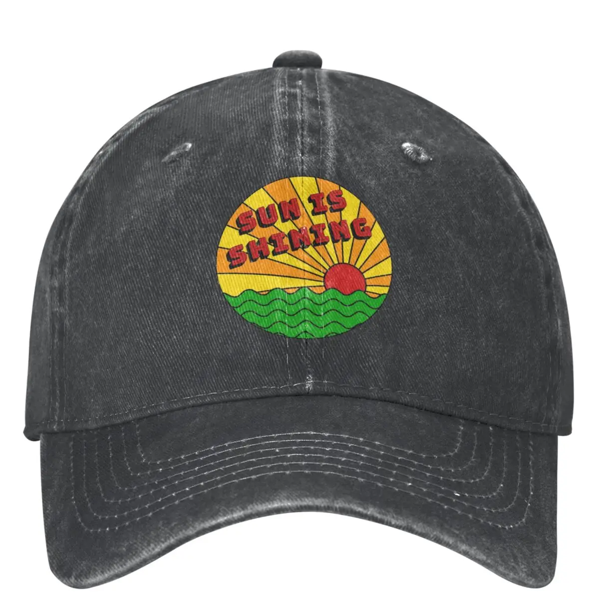 Bob Marley Washed Baseball Cap Sun is Shining Stylish Trucker Hat Summer Men Women Outdoor Sport Snapback Cap