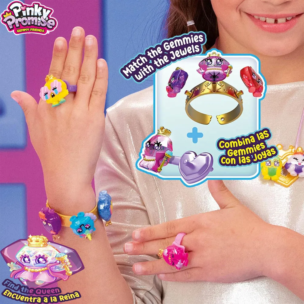 Pinky Promise Gemmy Friends Lovely Girl DIY Gemstone Hairpin Ring Bracelet Necklace Blind Box Gifts Toy Model Anime Collect view 5