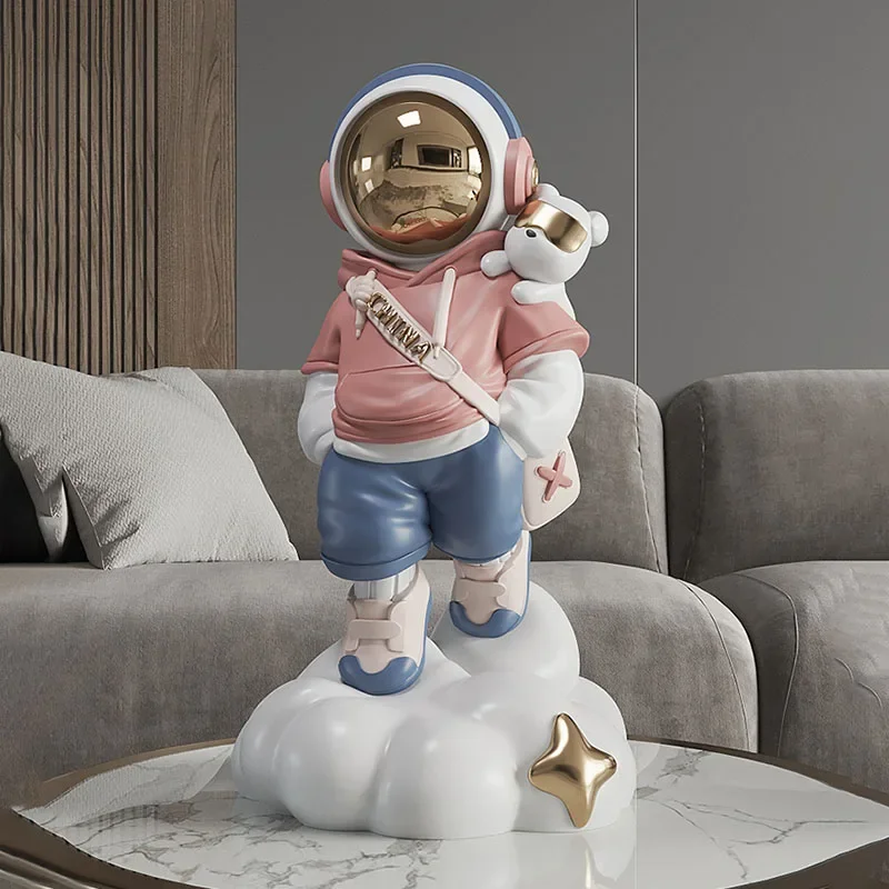 

Nordic Home Decor 42cm Astronaut Statue Room Decor Figure Resin Sculpture Home Decoration Accessories Figurines For Interior