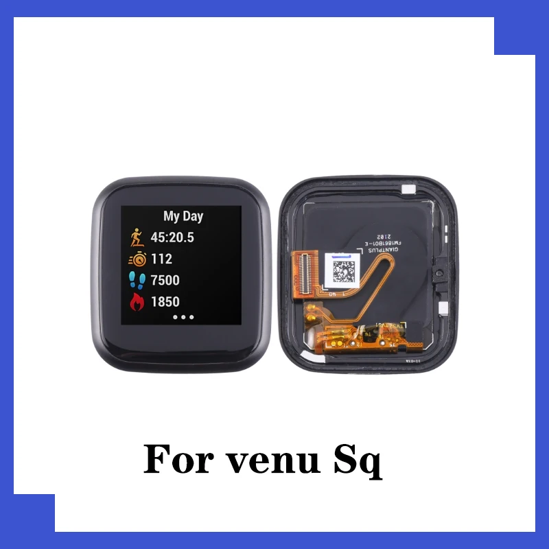 LCD Display Screen For GARMIN Venu SQ LCD Screen Venu Sq Music LCD Panel Monitor Assembly Part Replacement Repair