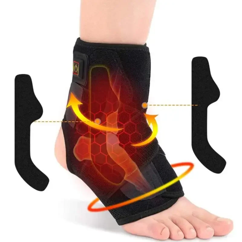 

USB-массажер для ног, горячие компресы, вибрационный массажер, теплая защита лодыжки, дышащий материал, USB-компресс для ухода за суставами