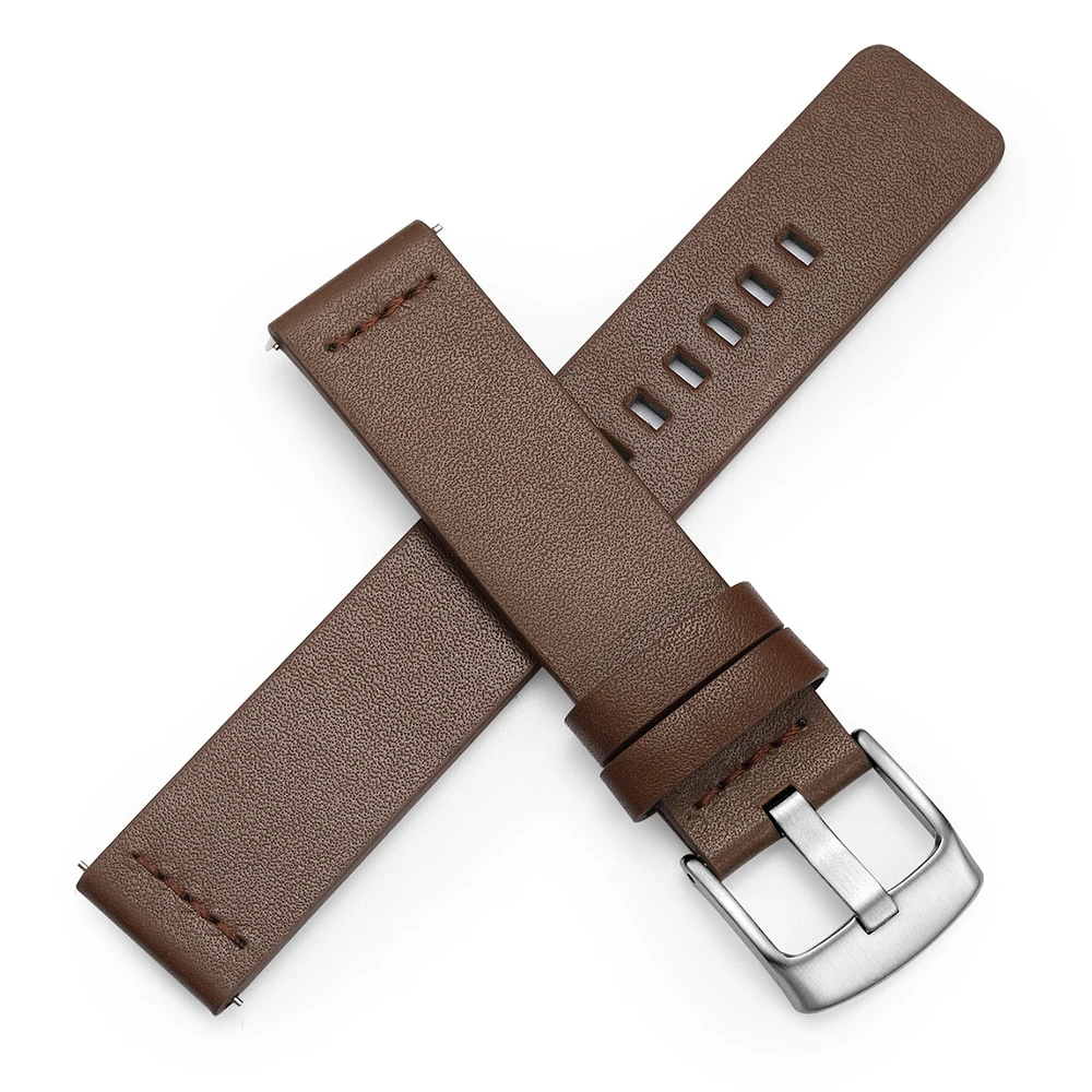 Ремешок кожаный для Xiaomi Huami Amazfit GTR 47 мм GTR 4 3 2 2e Pace Stratos, 22 мм