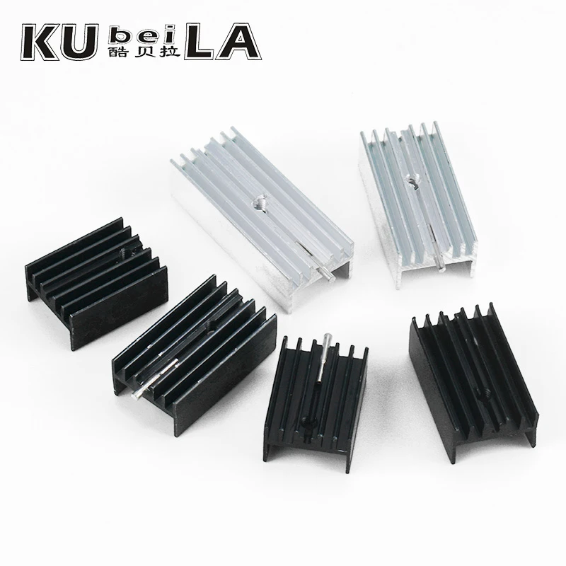 5PCS Pinned Heat Sink Aluminium TO-220/7805/7812 15*10*16/20/25/30/35mm