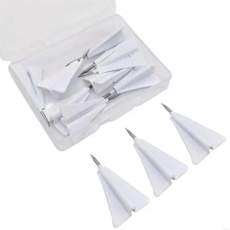 Q5WF – lot 12 punaises décoratives en forme d'avion 3D, punaises en métal pour bricolage