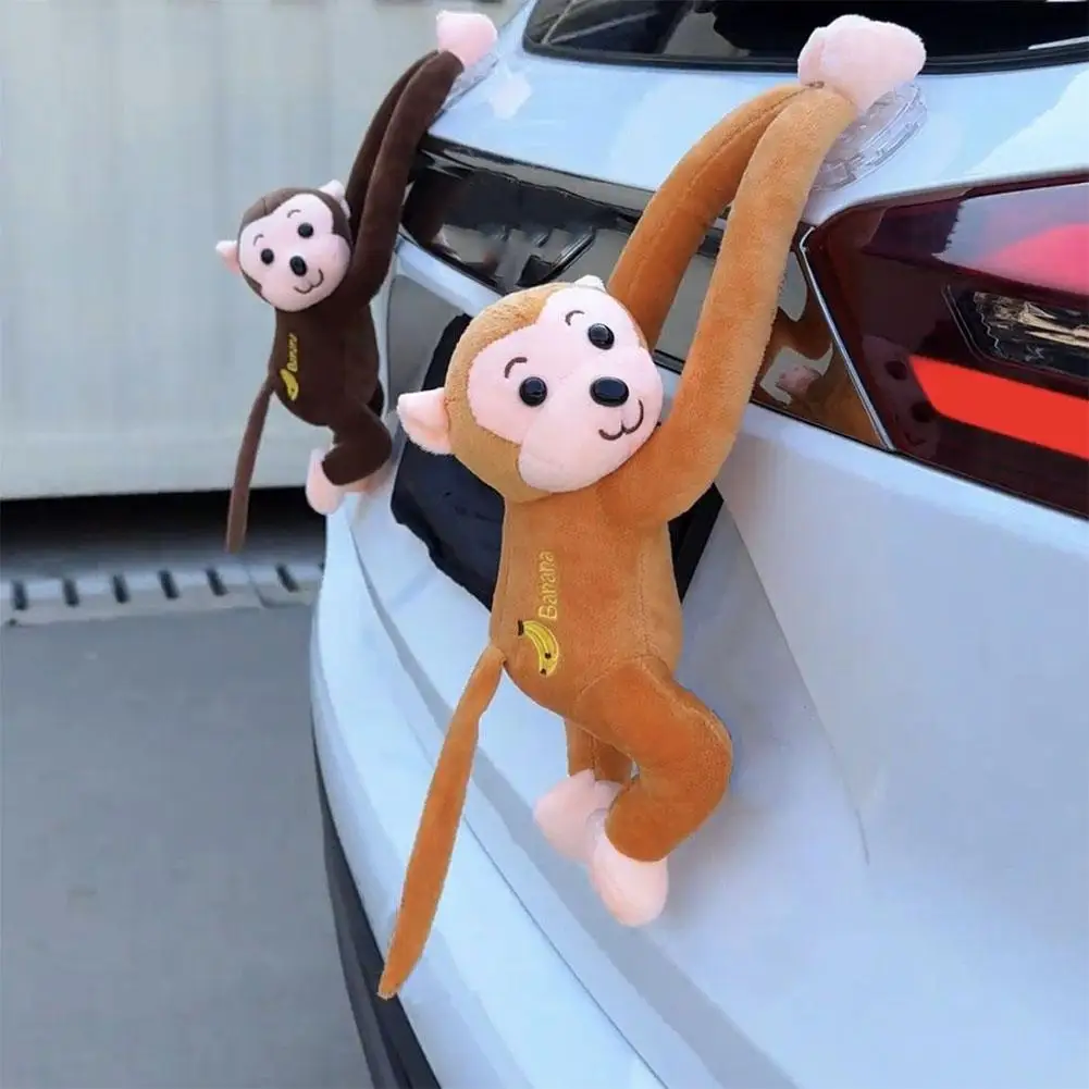 Car Accessories Vehicle Mounted Monkey Quick Release Creativity Hanging Monkey Gibbon Monkey Doll Pendant Rear Of Car Decorate
