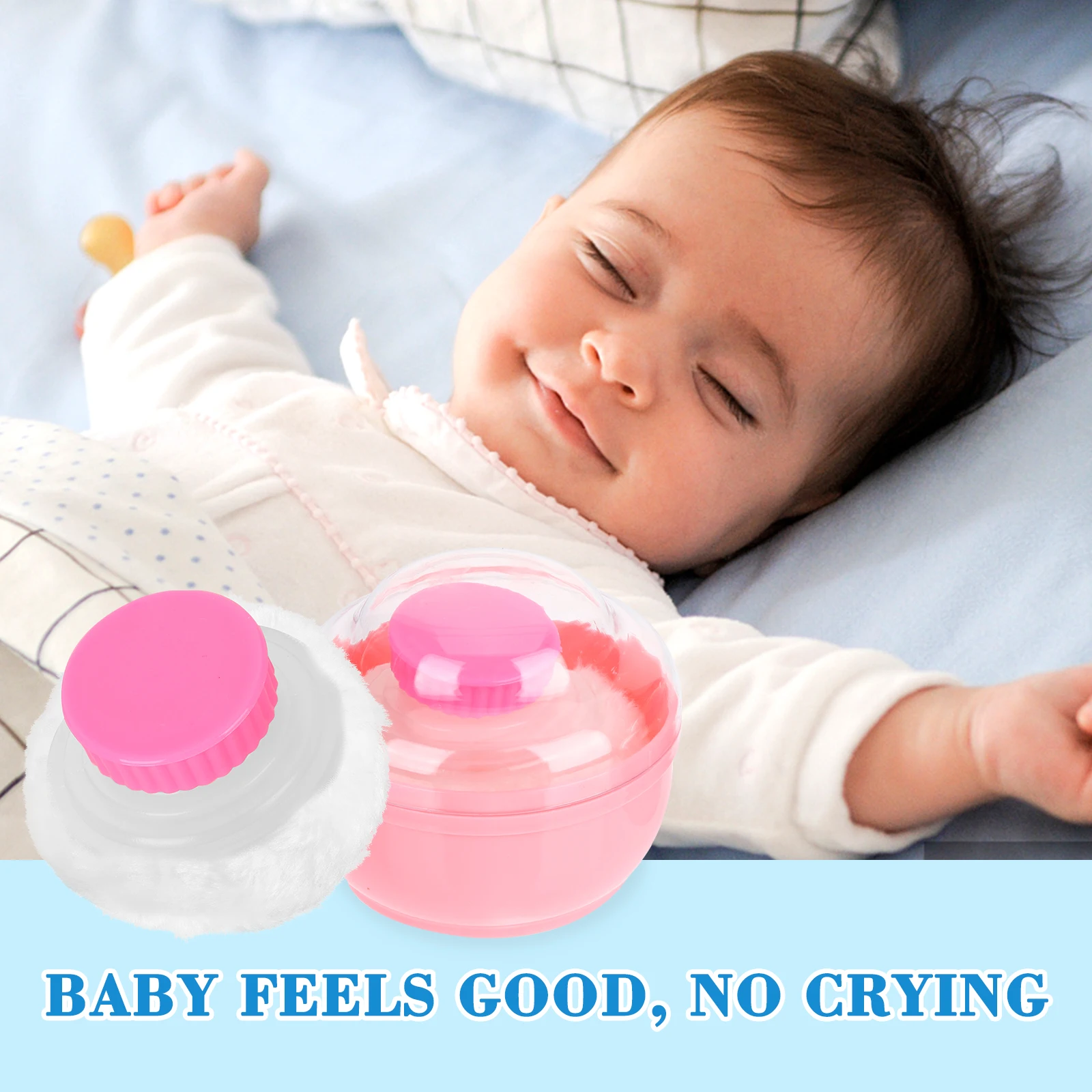 

2 Pcs Box Body Container Holder Talcum Loose Containers Face Pp Plastic Empty Travel