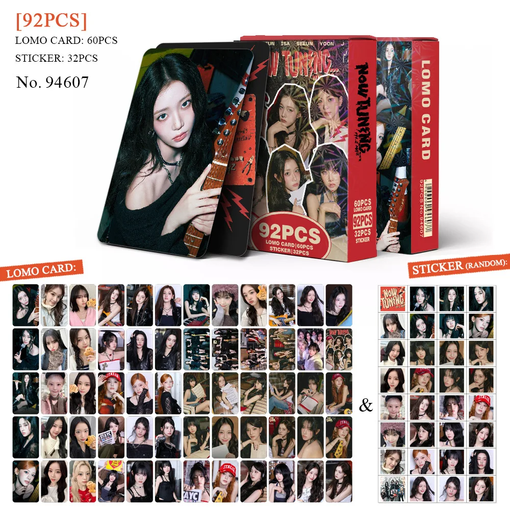 

92Pcs/Set Idol STAYC New Series 2026Season's Greetings Lomo Cards And Stickers Postcards SUMIN SIEUN ISA SEEUN YOON J Fans Gifts
