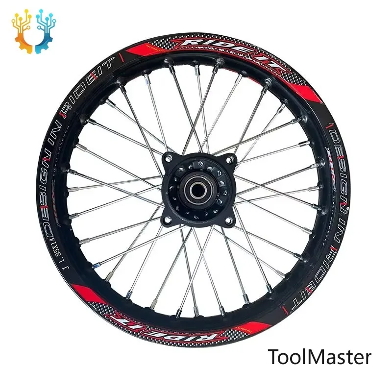 

【2026】14 Inch 1.85x14 Rear Wheel Hub Rim Black Steel Wire For Off Road Motorcycle Accessories Universal Motorcycle Replacement