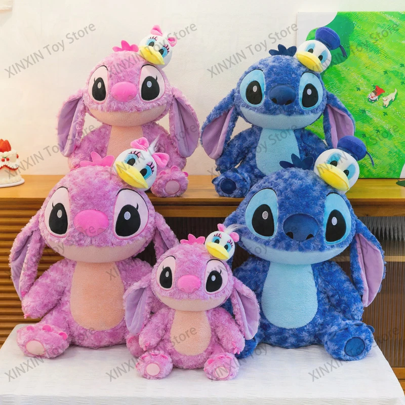 

60cm Kawaii Disney Stuffed Doll Stitch Plush Toy Inspired From Lilo & Stitch Purple Alien Doll Adults Kids Birthday Gift Anime