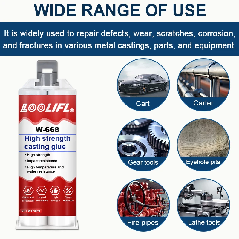 Metal Repair Glue, 1.76 oz Waterproof Epoxy Casting Adhesive, The Strongest Welding and Liquid Filler for Metals,Stainless Steel image 6