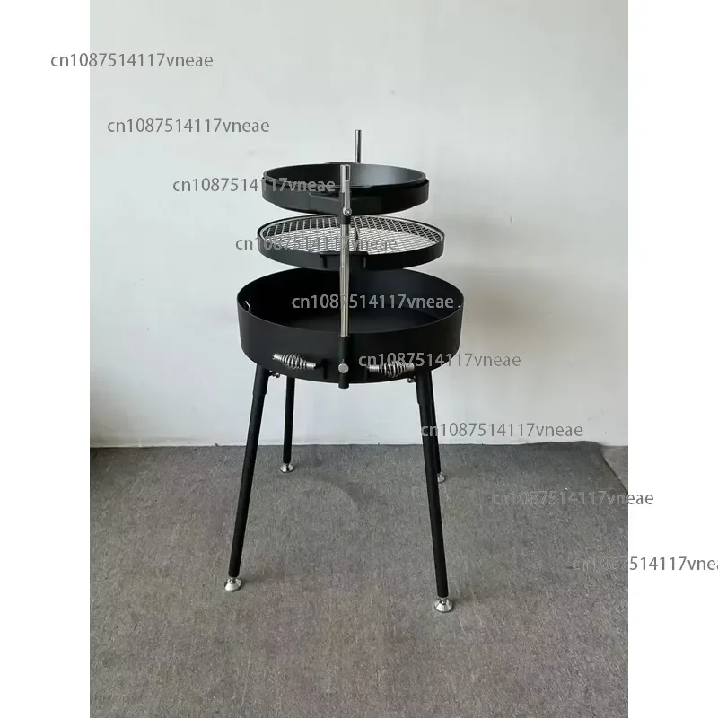 2.5 mm 304 Stainless Steel Detachable Portable Charcoal BBQ Grill, Commercial Outdoor Grill for Meat, Fish & Chicken Roasting