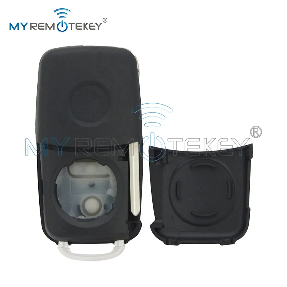 REMTEKEY مفتاح بعيد قذيفة 2 زر HU66 شفرة مع ثقب الدبوس لشركة فولكس فاجن جولف جيتا باسات تيجوان بولو بيتل 5K0 837 202 AD