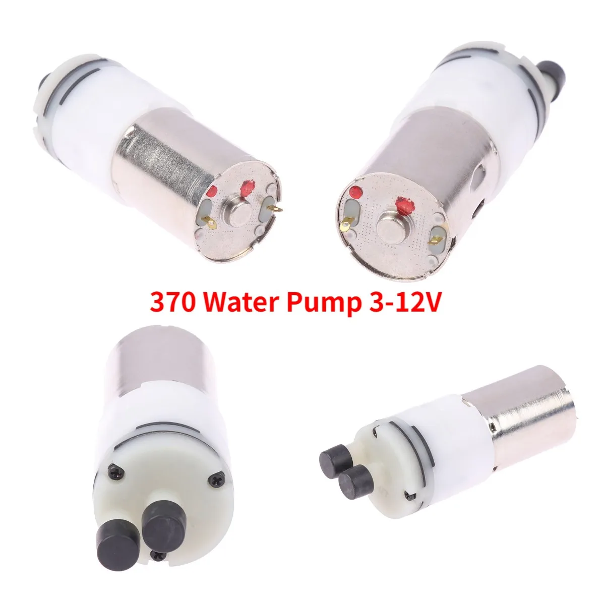 1Pc Micro 370 Motor Diaphragm Pump DC 3V-12V Mini Air Pump Negative Pressure Vacuum Mute Pump Small Air Pump Inflator Pump