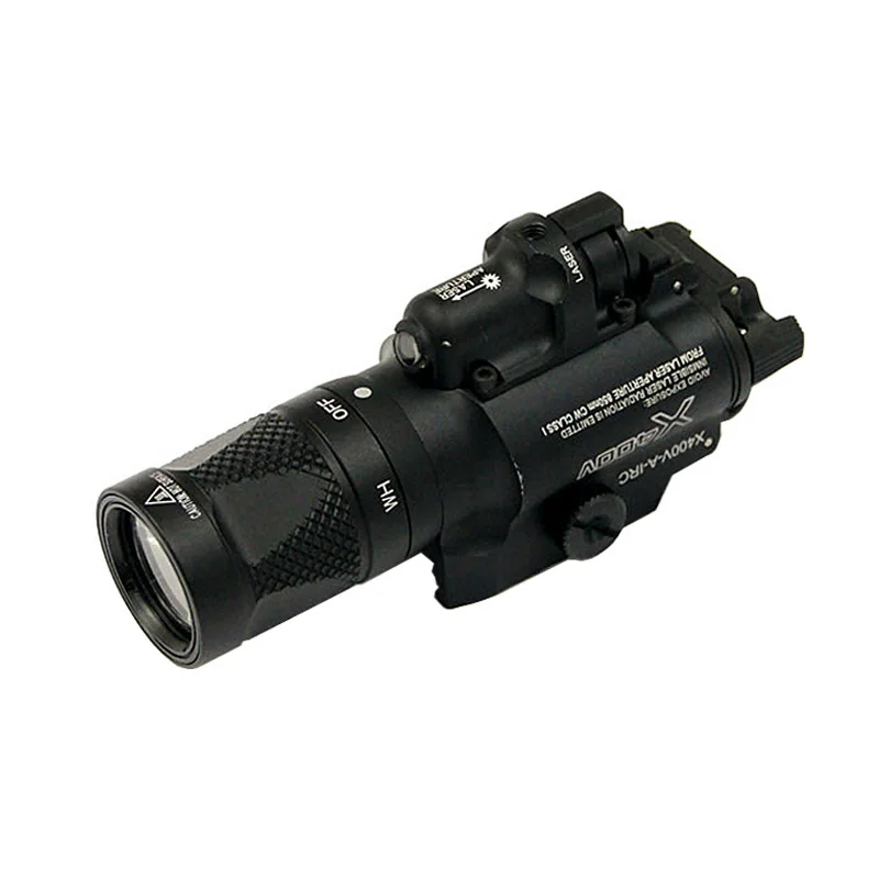 SF X400V LED White Light with Red Laser 400 lumens Output Tactical Pistol Flashlight Hunting Rifle Scout Light Full Aluminum