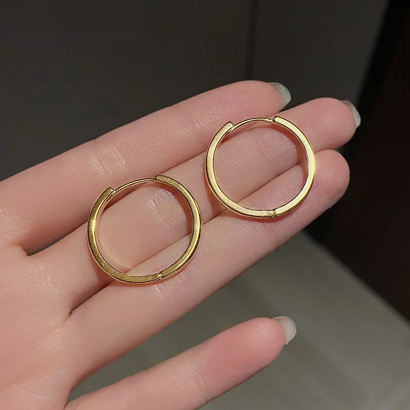 925 Sterling Silver Hot Sale hoop Earrings Simple Temperament Circle Hot Semale Sexy Jewelry Gift For Women image 4