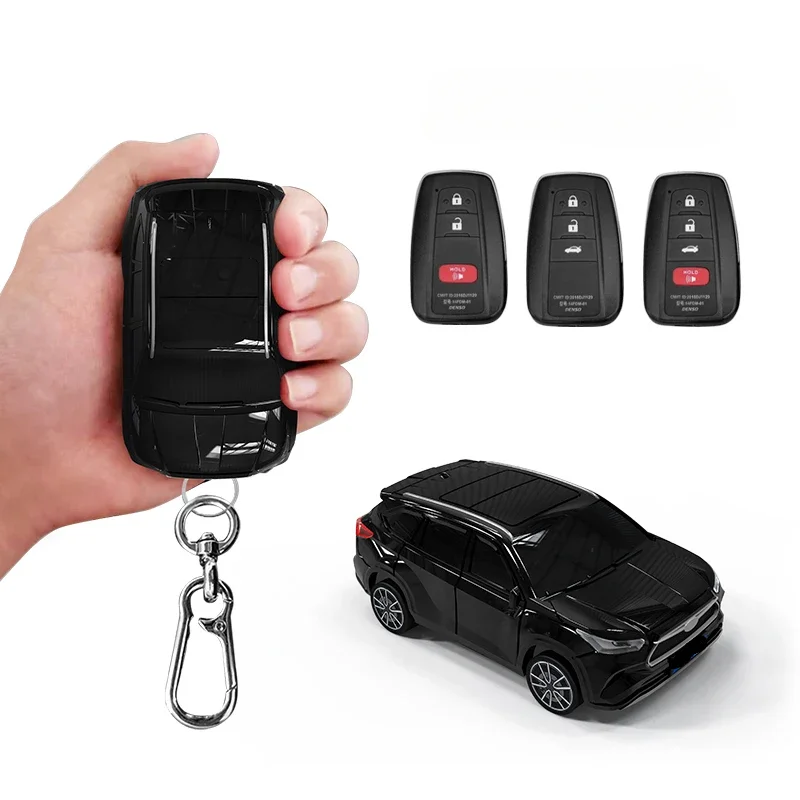 Car Shape Model Car Key Fob Case Cover Suit For TOYOTA CHR HIGHLANDER SUV Key Plastic Fob Cover Case