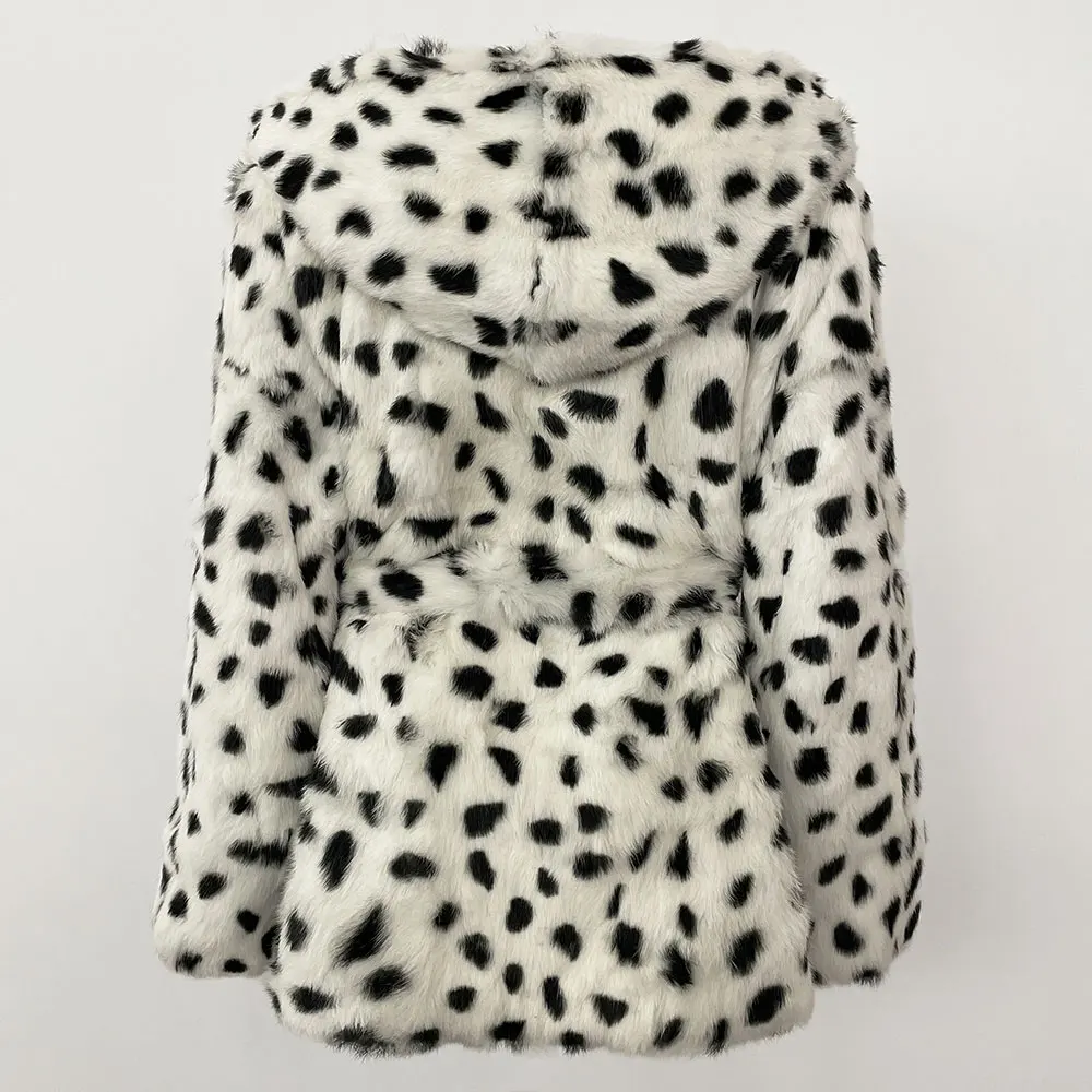 MENINA 2025 معطف قصير من فراء الأرانب الطبيعي الحقيقي بحزام الفهد سترة شتوية للنساء سميكة ودافئة ملابس خارجية أنيقة ملابس خروج عصرية