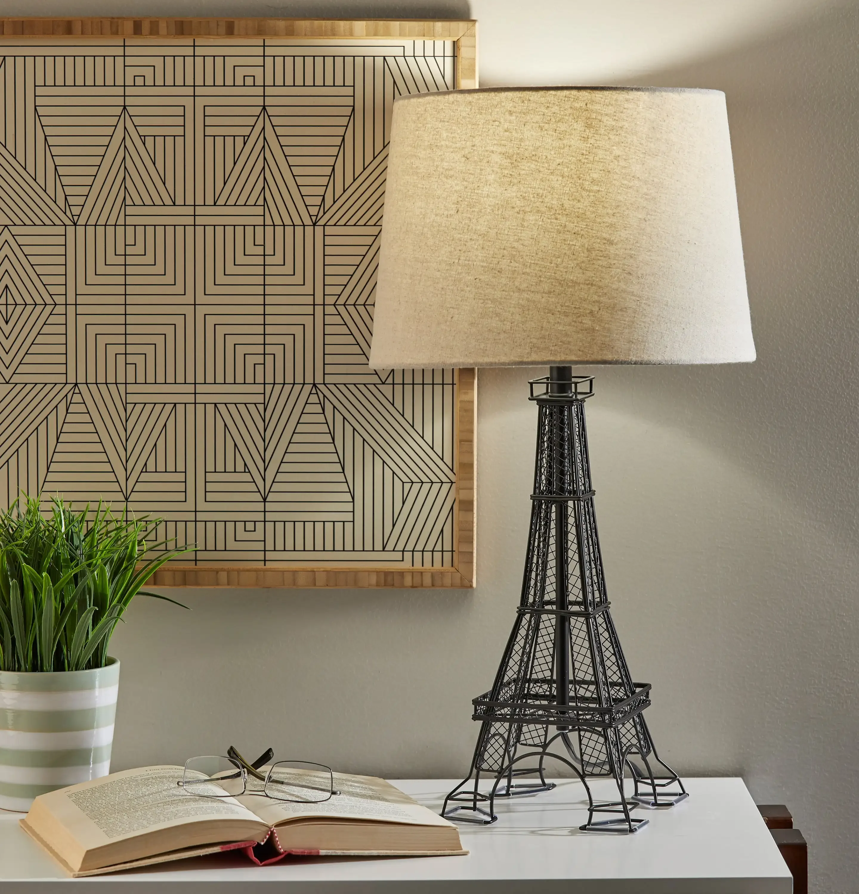 

Better Homes & Gardens Eiffel Tower Lamp Base, Black Metal Finish