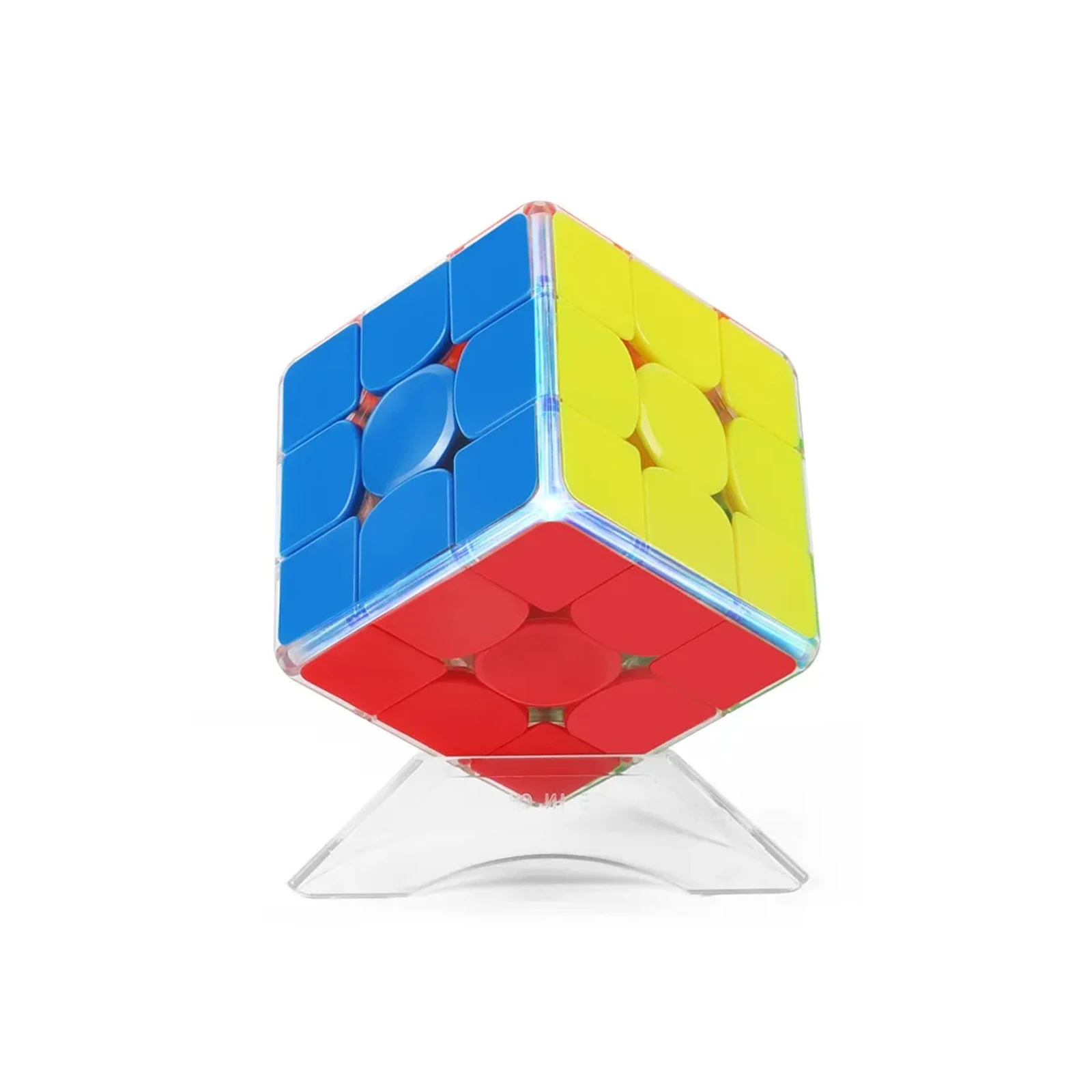 Sengso Light Up Cube 3x3 مكعب سرعة مغناطيسي بدون ملصقات، مكعب LED قابل لإعادة الشحن، ضوء نابض بالحياة للأطفال وهدية عيد ميلاد إبداعية