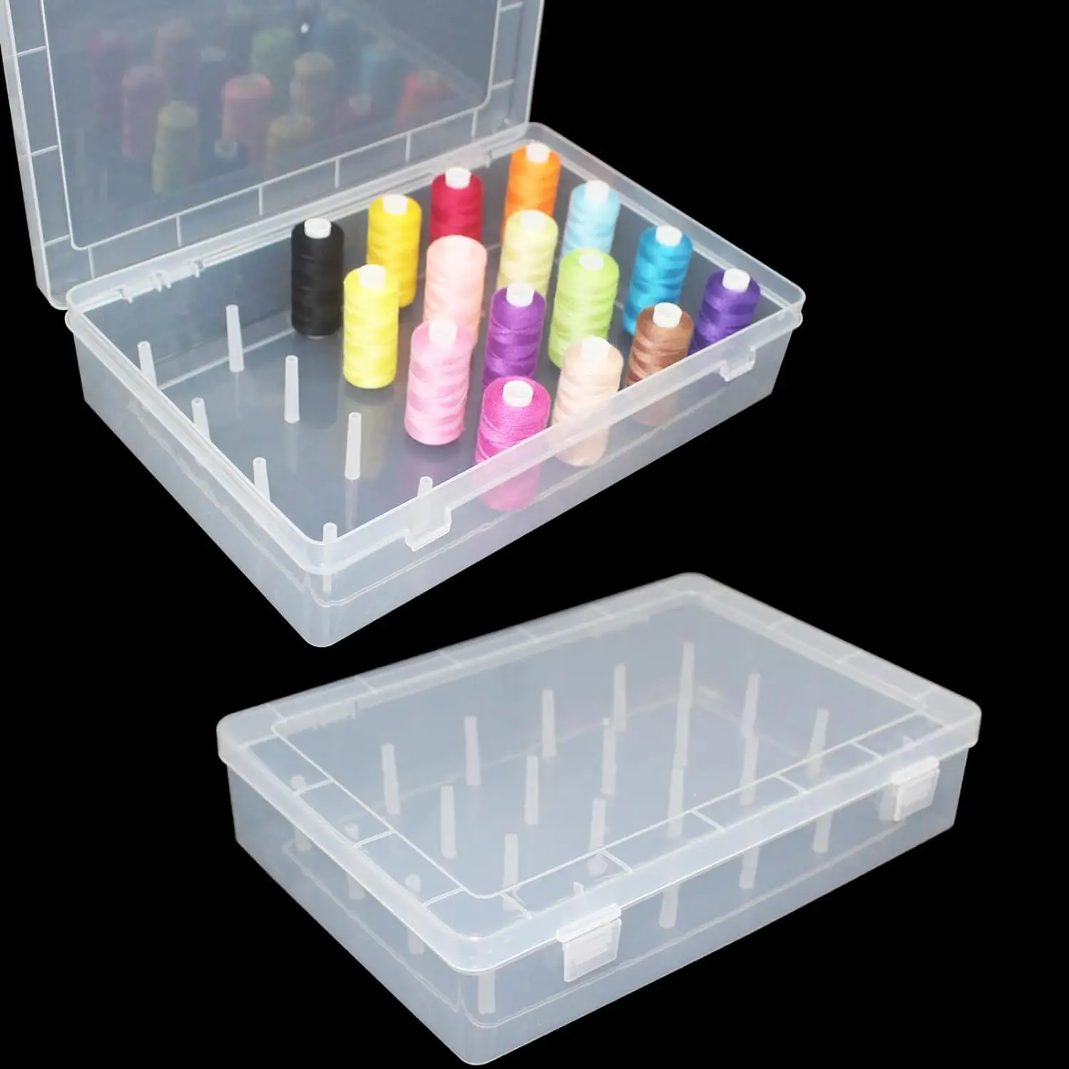 42 Axis Sewing Threads Storage Box Bobbin Carrying Case Container Holder Transparent Needle Wire Storage Organizer Sewing Reel