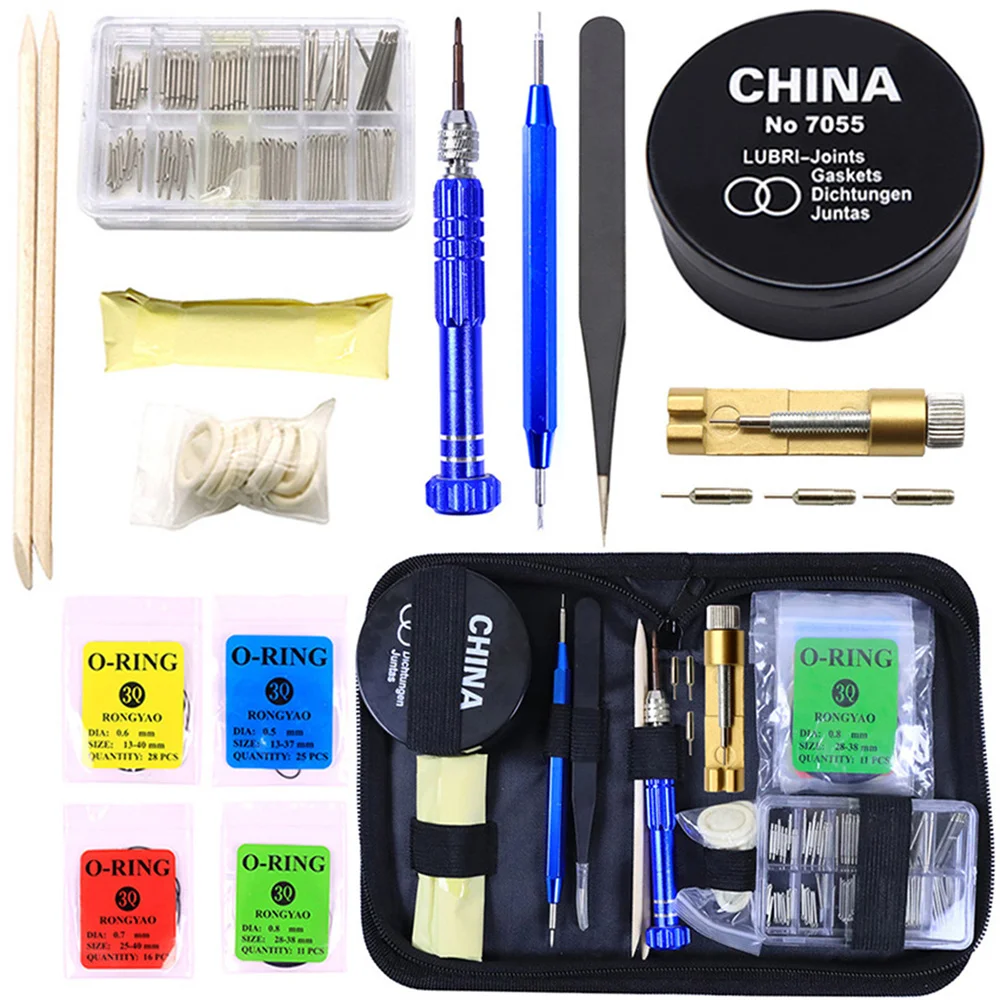 

For Watchmaker Tools Repair Watches Watch Maintenance Adjusting Watch Strap Replace O-Ring 121 Parts Disassembly Installation