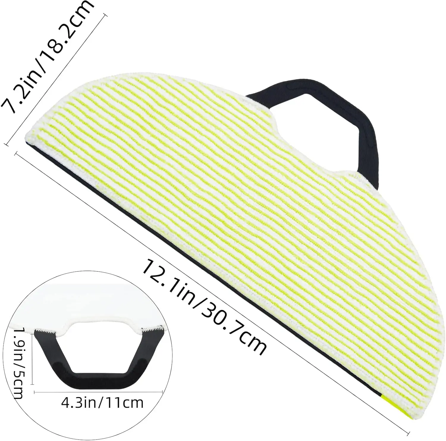 Mop Pad for Shark AV2610WA / RV2620WD / RV2610WA / RV2410WD Robot Vacuum Microfiber Sonic Mopping Pad Replacement Accessory