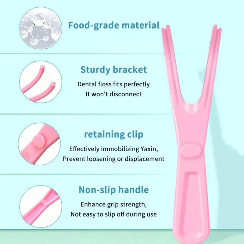 10m Dental Floss With Holder With Storage Box Teeth Cleaning Picks Reusable Replaceable Handle Stick Tool Threader For Braces