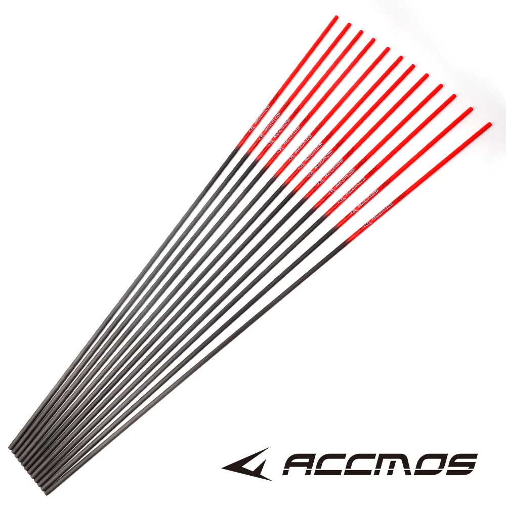 id6.2mm 30 بوصة أنبوب سهم من الكربون النقي العمود الفقري 300/340/400/500/600/700/800 ملحقات عمود السهم المستخدمة لمركب منحني ذاتي الصنع bo