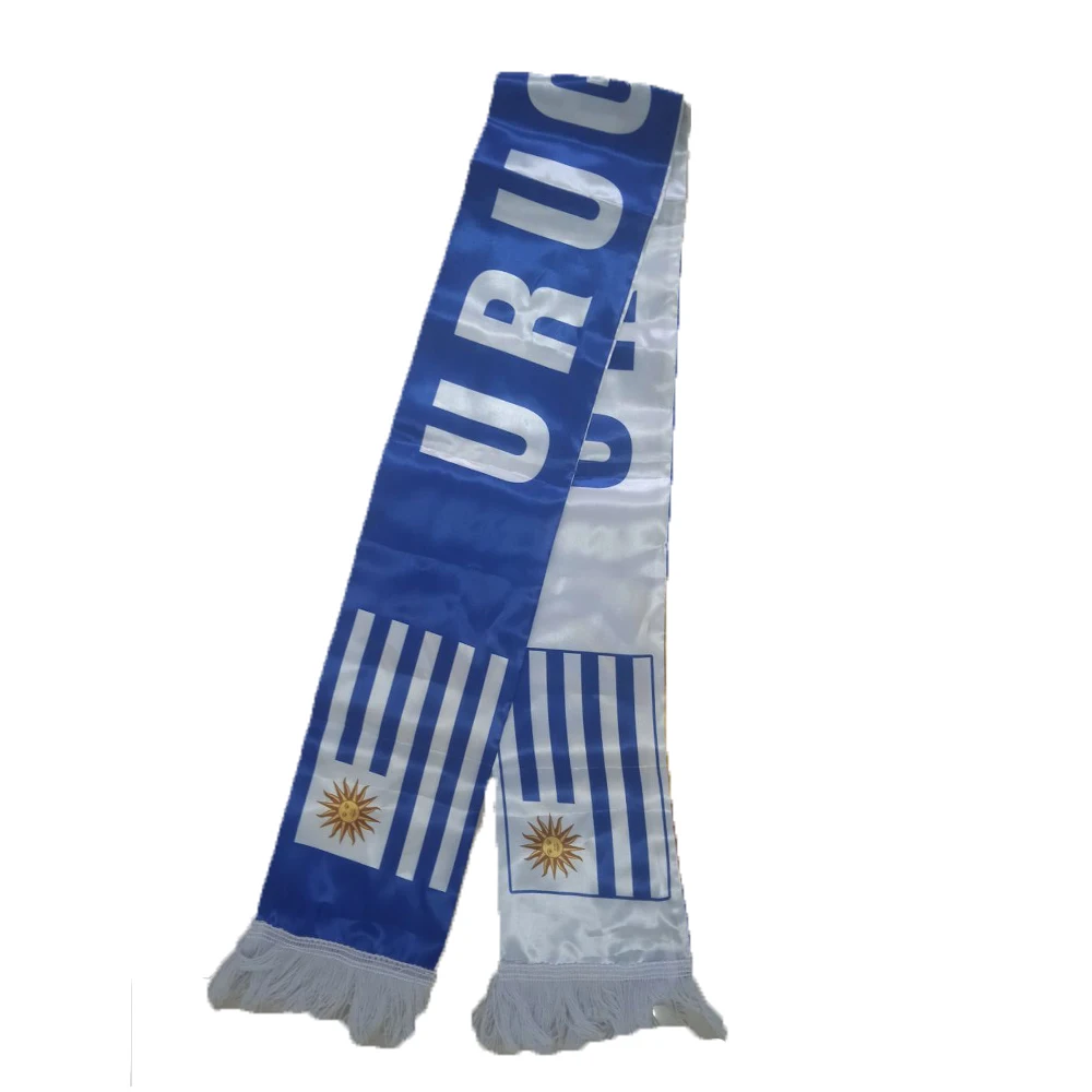 Country Double Side Printing Stain Football Soccer Fans National flag Uruguay Scarf