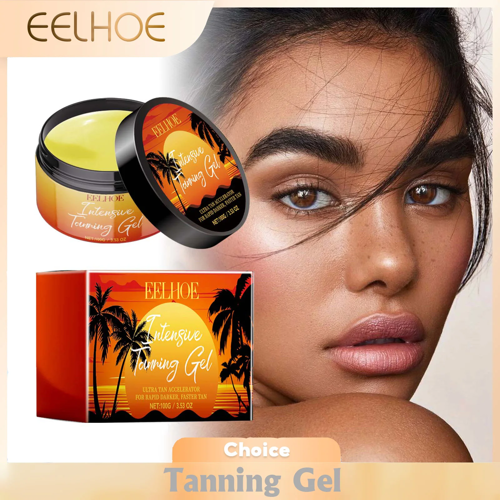

Eelhoe Darkening Care Gel Fast Tanning At Beach And Seaside In Summer Natural Healthy Color Refreshing And Moisturizing Bronze